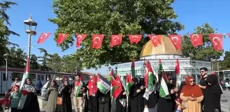 Konya'da Kadınlardan Gazze İçin Destek Gösterisi