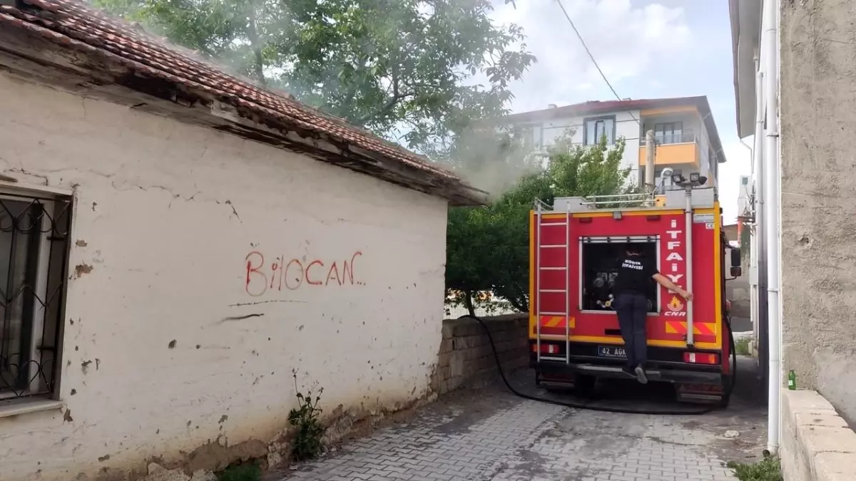 Konya'da Müstakil Evde Yangın Çıktı