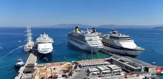Kuşadası 4 Kruvaziyer ile 6 Bin 298 Turisti Ağırladı
