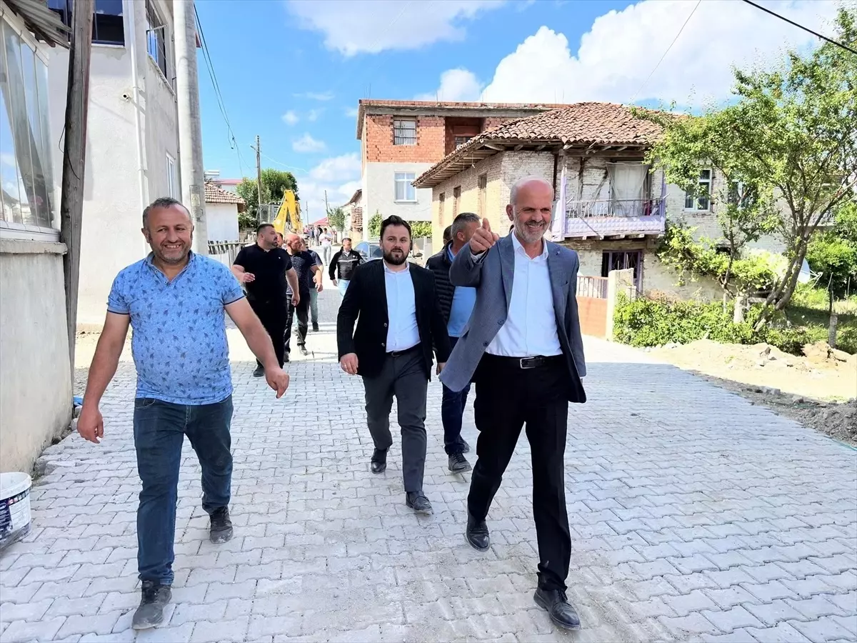 Samsun'da Kırsal Mahallelere Parke Taşı Döşeniyor