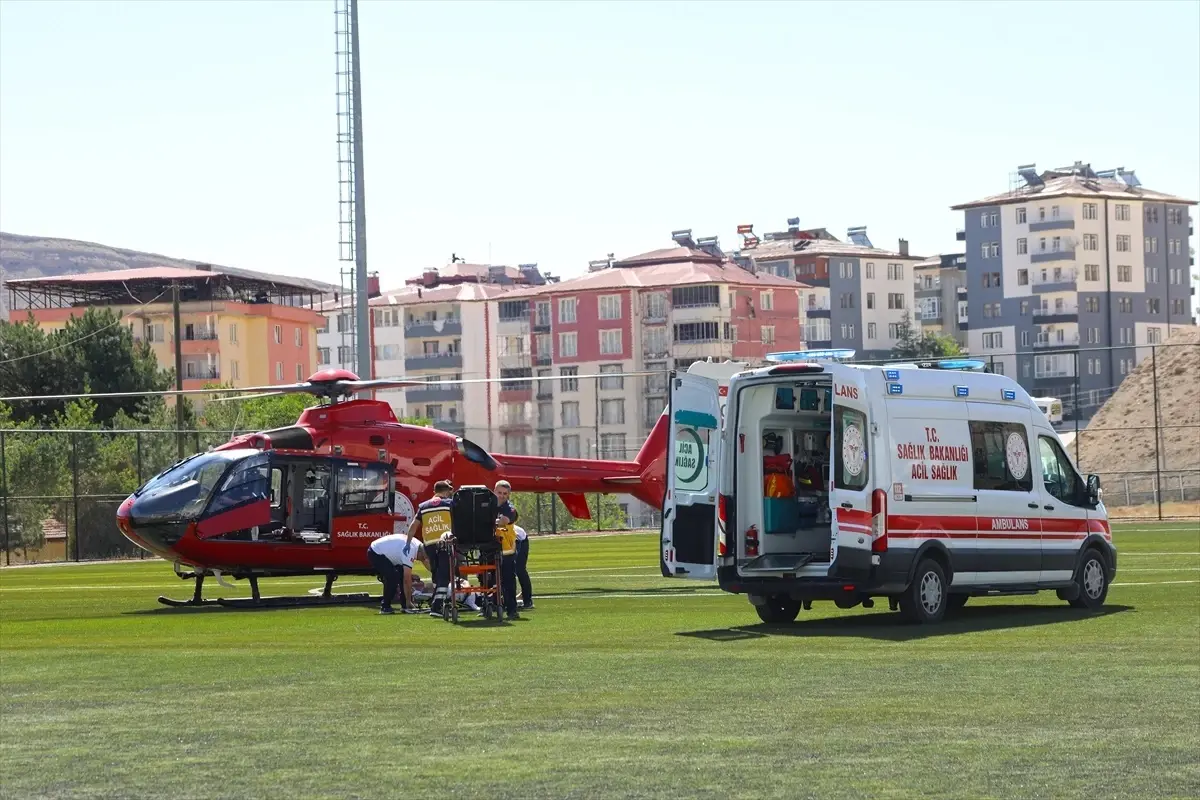 Malatya'da Kalp Krizi Geçiren Hasta Ambulans Helikopterle Sevk Edildi