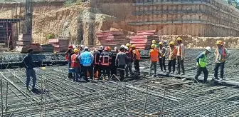 Battalgazi'de İnşaatta Düşen İşçi Yaralandı