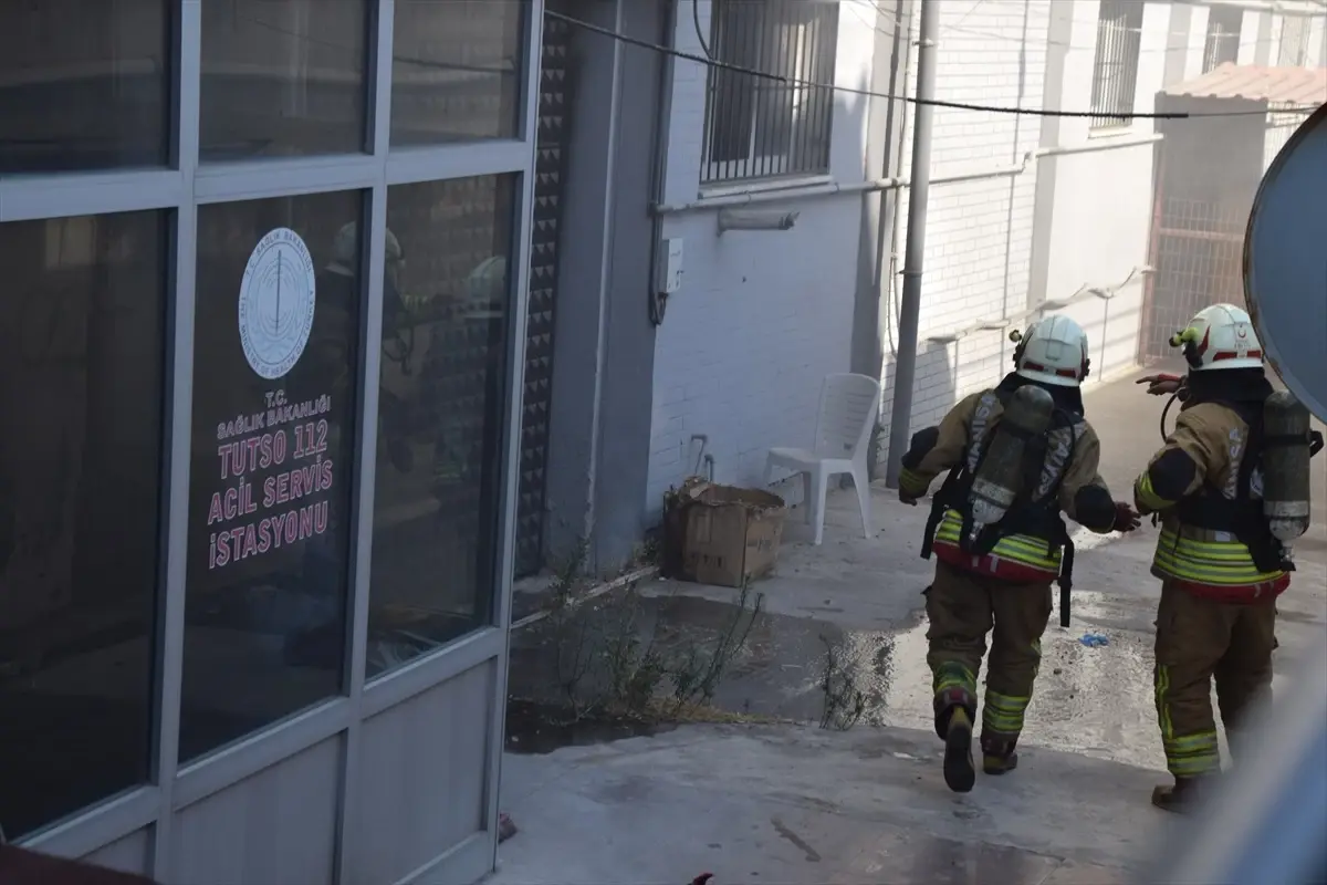 Turgutlu'da 112 Acil Servis İstasyonunda Yangın