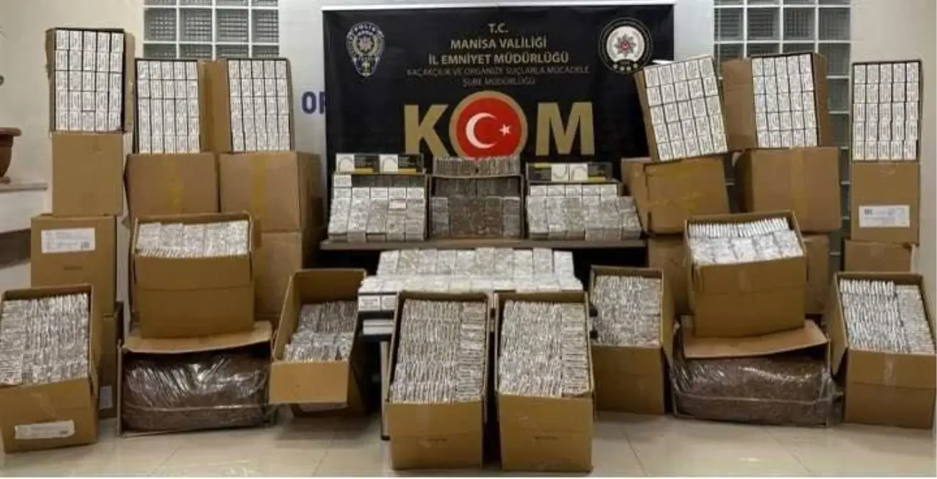 Manisa'da Kaçak Tütün Operasyonu: 292 Bin Makaron ve 240 Kilogram Tütün Ele Geçirildi