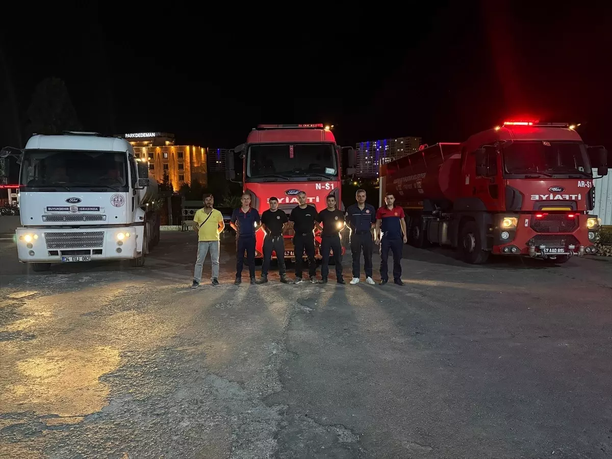 Mardin Büyükşehir Belediyesi'nden Diyarbakır'a Yangın Desteği