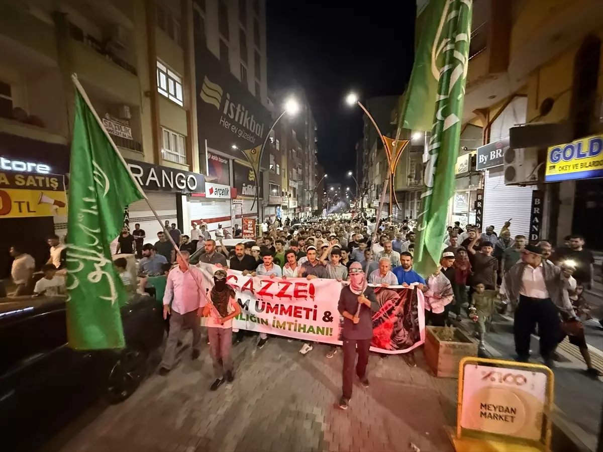 Mardin'de Gazze'ye Destek Yürüyüşü Düzenlendi