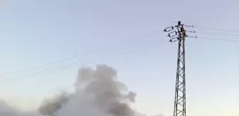 Nusaybin'de Zift Yüklü Tanker Yangını