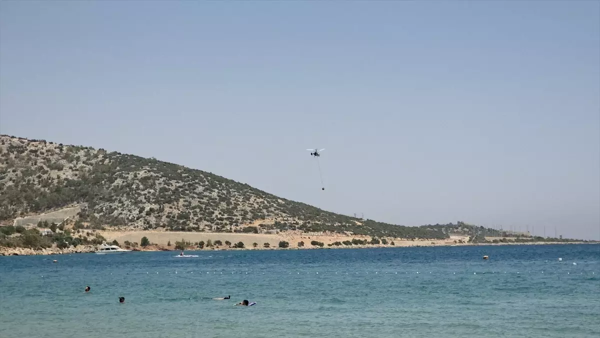 Mersin Silifke'de Ağaçlık Alanda Yangın Çıktı