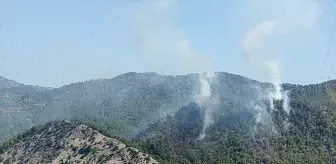 Mersin Anamur'da Orman Yangınına Müdahele Sürüyor