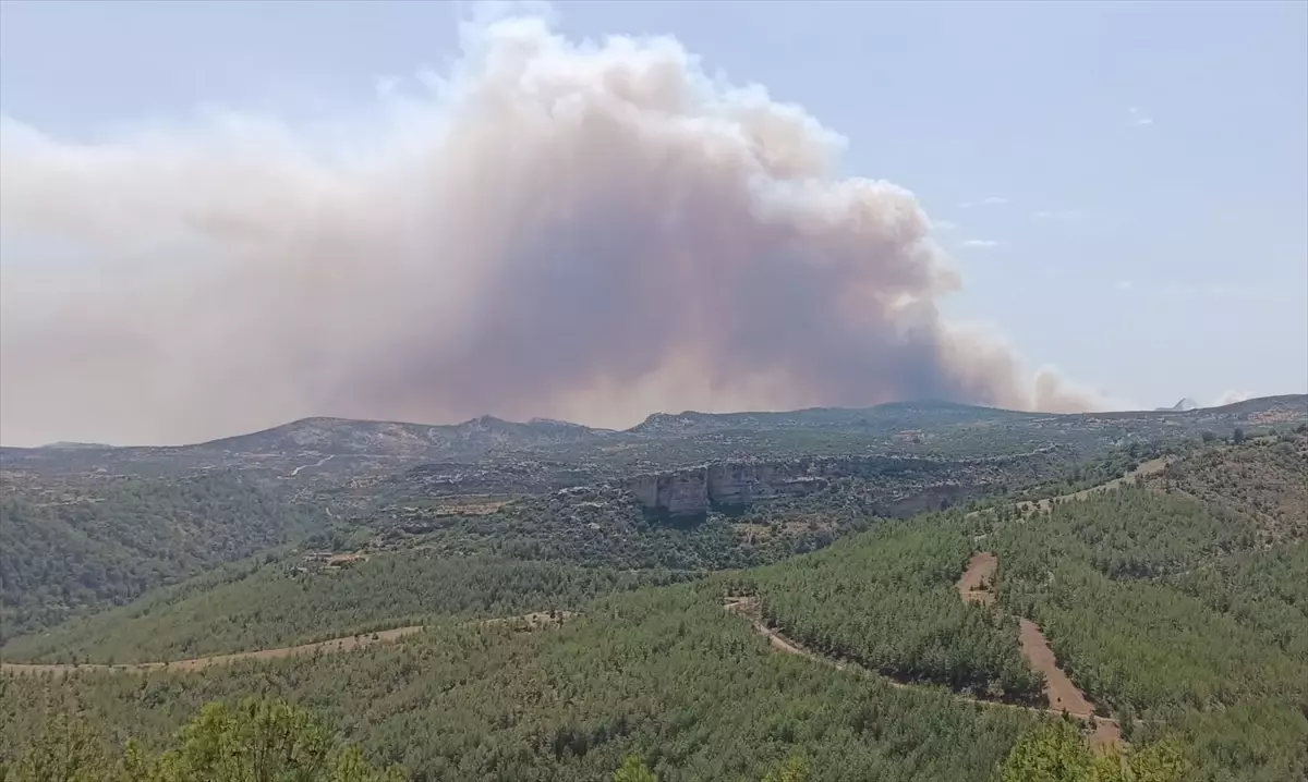 Silifke'de Orman Yangınına Hava ve Kara Müdahalesi