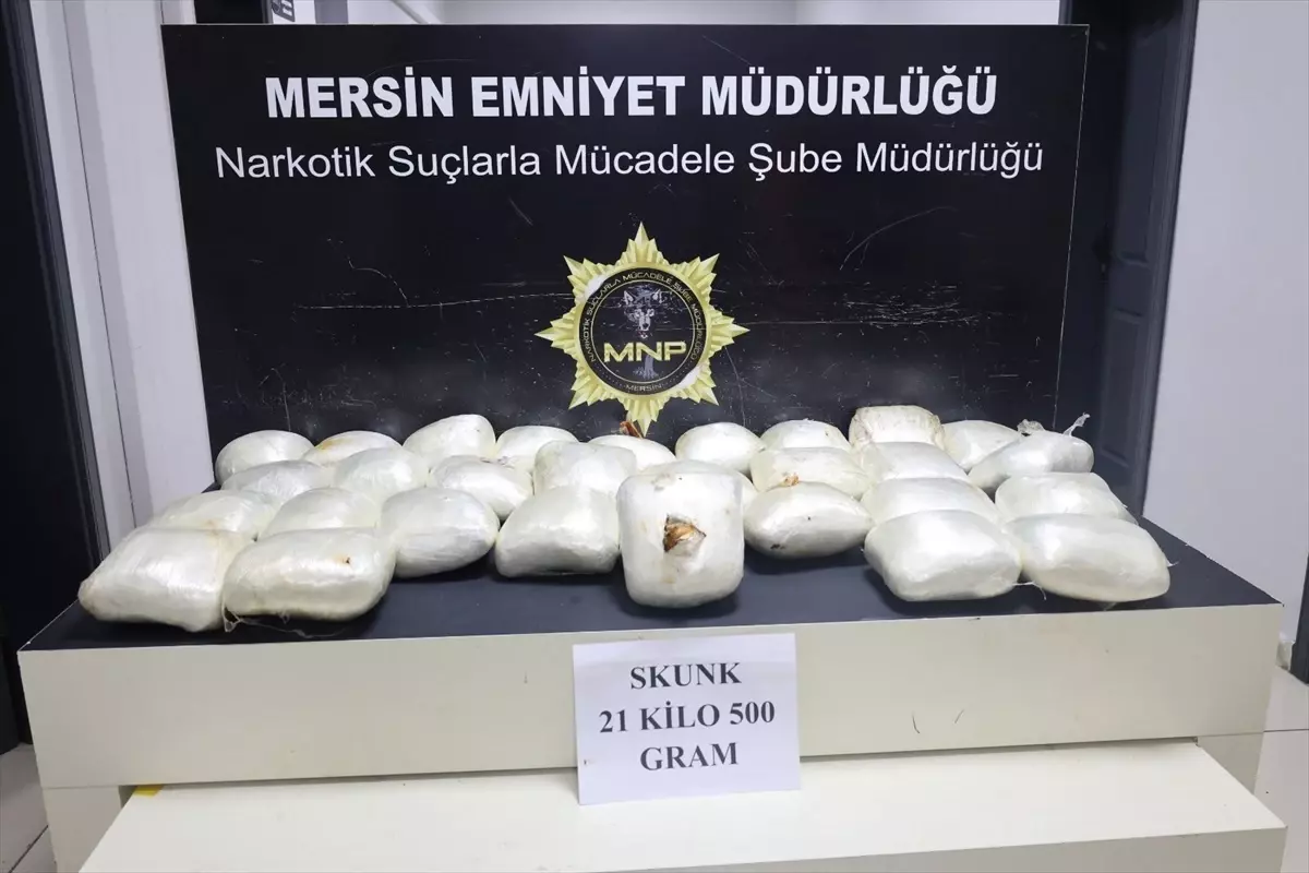 Mersin'de Tırda 21 Kilogram Esrar Ele Geçirildi, İki Zanlı Tutuklandı