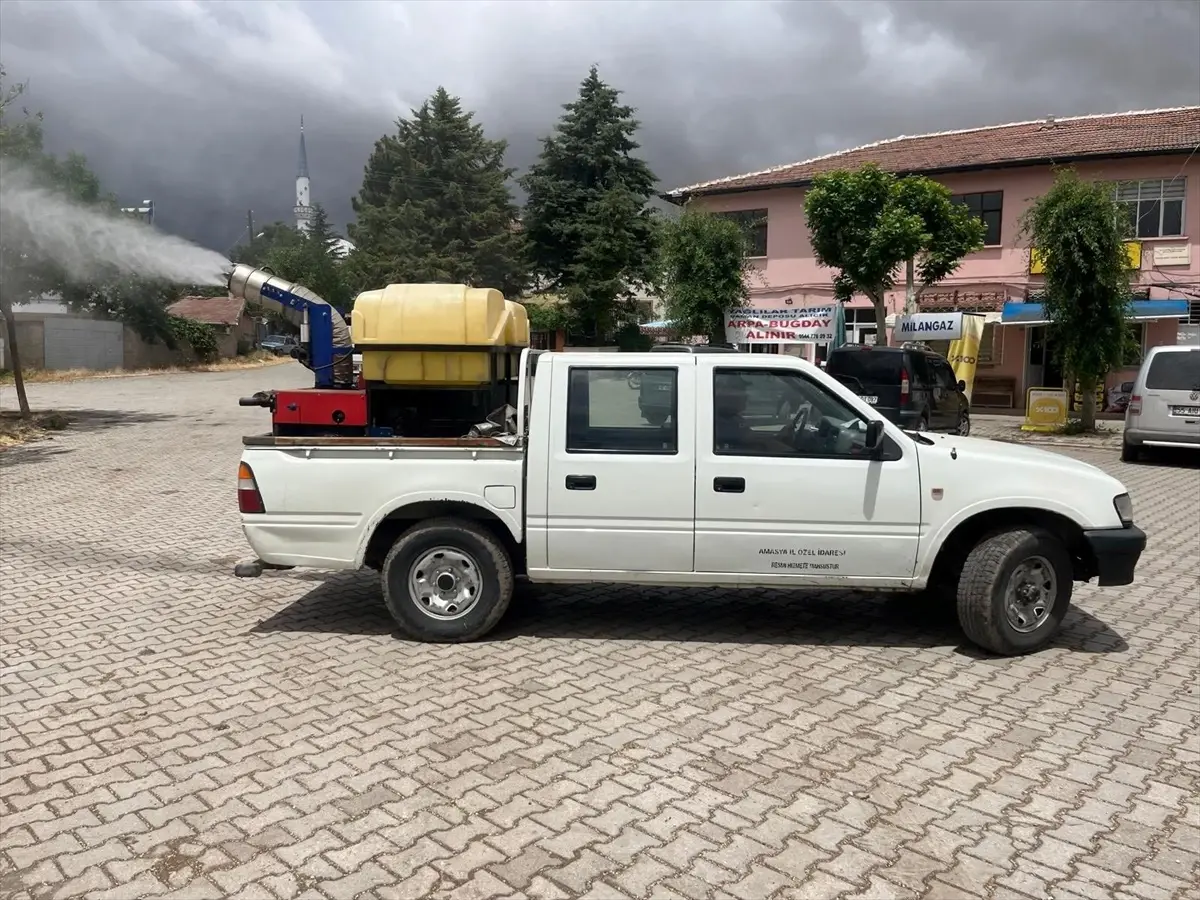 Merzifon'da Sinek ve Haşerelere Karşı İlaçlama Çalışmaları Devam Ediyor