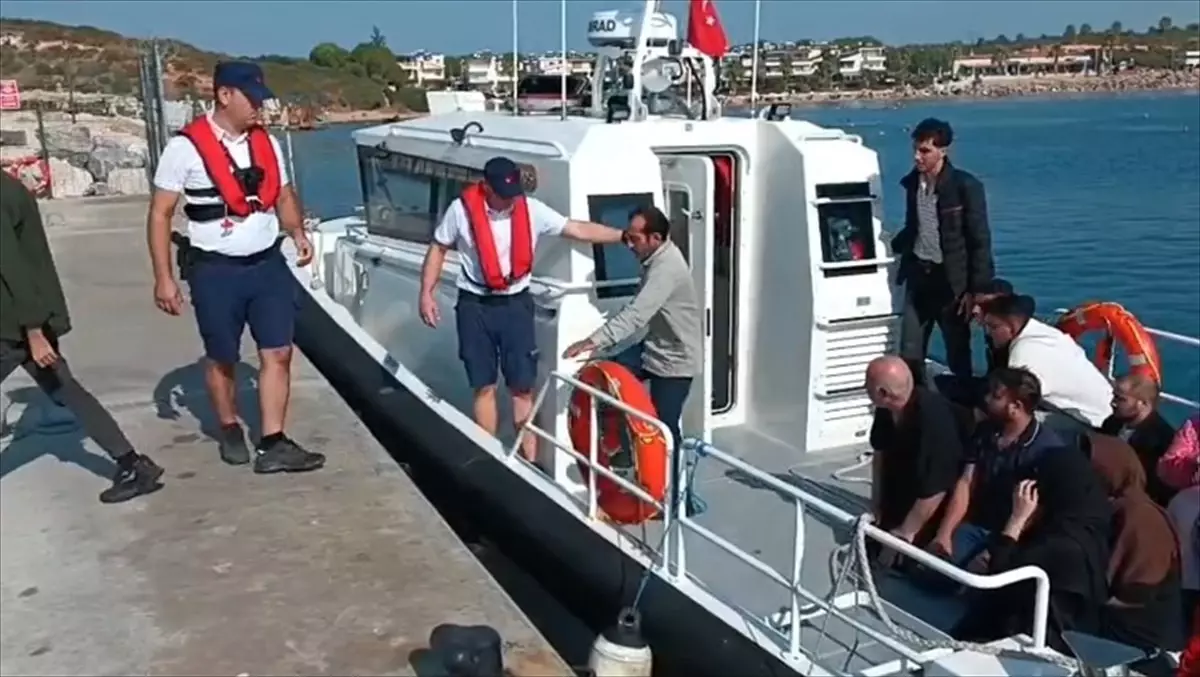 Bodrum Açıklarında 19 Düzensiz Göçmen Kurtarıldı