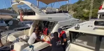 Dalaman'da Motor Yatta Yaralanan Kişi Tahliye Edildi