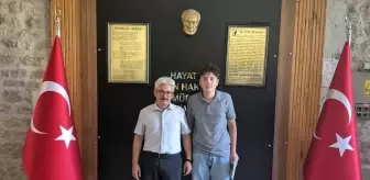 500 Tam Puan Alan Öğrenci Abdullah Asım Şahin'e Tebrik Ziyareti