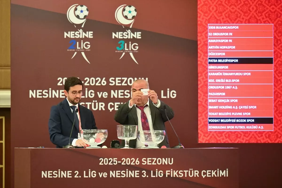 Nesine 2. ve 3. Lig'in 2025-2026 Sezonu Fikstürü Çekildi