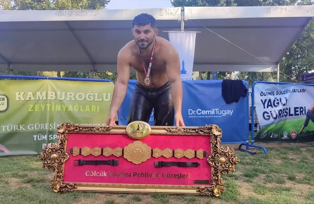 Gölcük Yaylası Yağlı Güreşleri'nde Erkan Taş Şampiyon Oldu