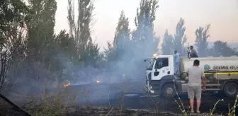 Ödemiş'te Otluk Alanda Yangın Çıktı