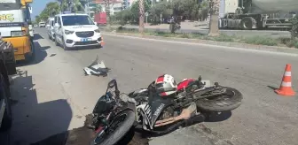 Ödemiş'te otomobil ile motosiklet çarpıştı: 1 yaralı