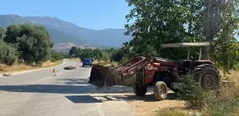 Ödemiş'te Motosiklet-Traktör Çarpışması: Bir Kişi Ağır Yaralandı