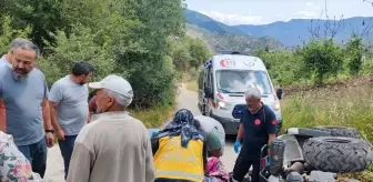 Çorum'da ATV Devri, İki Kişi Yaralandı