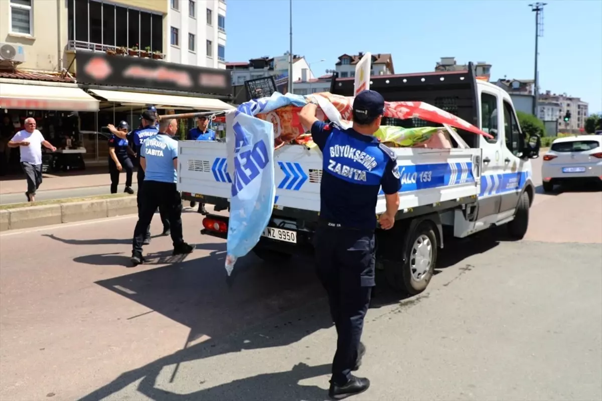 Ordu'da Kaldırım İşgallerine Son Vermek İçin Denetim Yapıldı