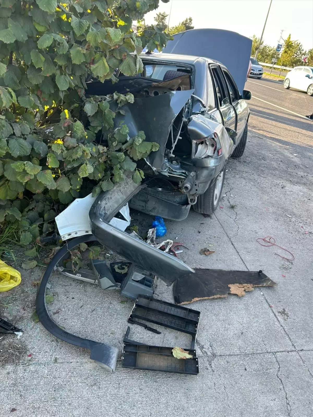 Ordu'da Polis Aracına Çarpan Otomobilde 2 Yaralı