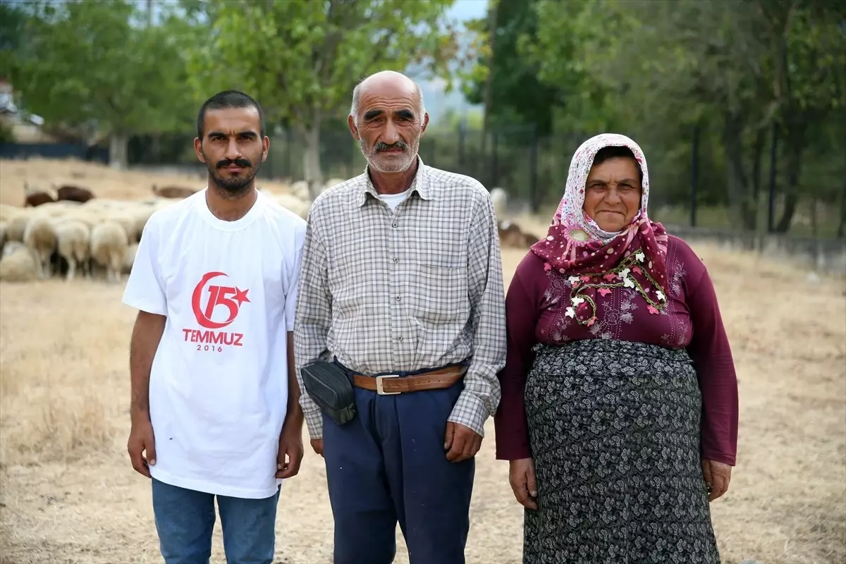 Orman Yangınında Evleri Yanan Aile Oğlakları Taşıdı