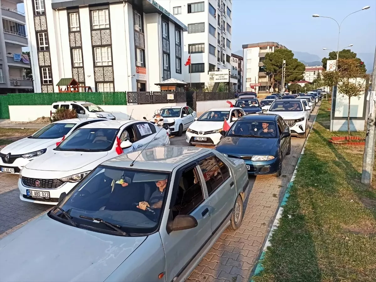 Osmaniye'de, Filistin'e destek konvoyu düzenlendi