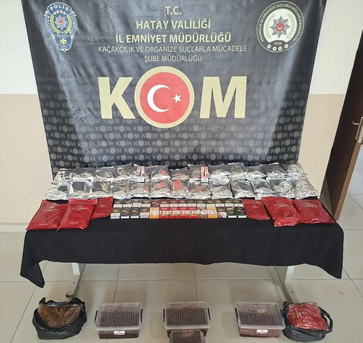 Reyhanlı'da 61 Kilogram Kaçak Nargile Tütünü Ele Geçirildi