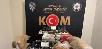 Rize'de Kaçak Sigara ve Tütün Operasyonu: 28 Bin Makaron Ele Geçirildi