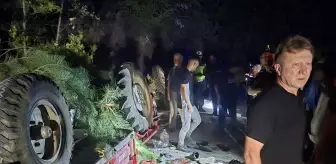 Geyve'de Traktör Devrildi: 10 Yaralı