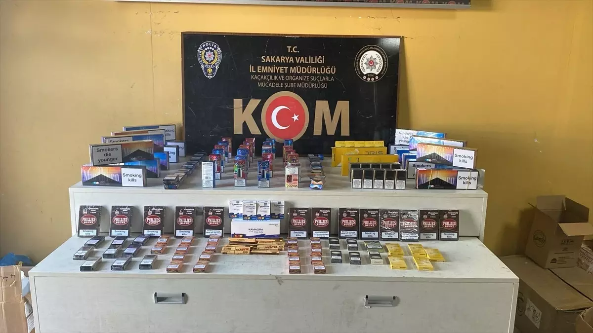 Sakarya'da Kaçakçılıkla Mücadele Operasyonu: Tütün ve Cinsel Ürünler Ele Geçirildi
