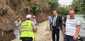 Salıpazarı Belediye Başkanı Karaca, Yol Çalışmalarını İnceledi