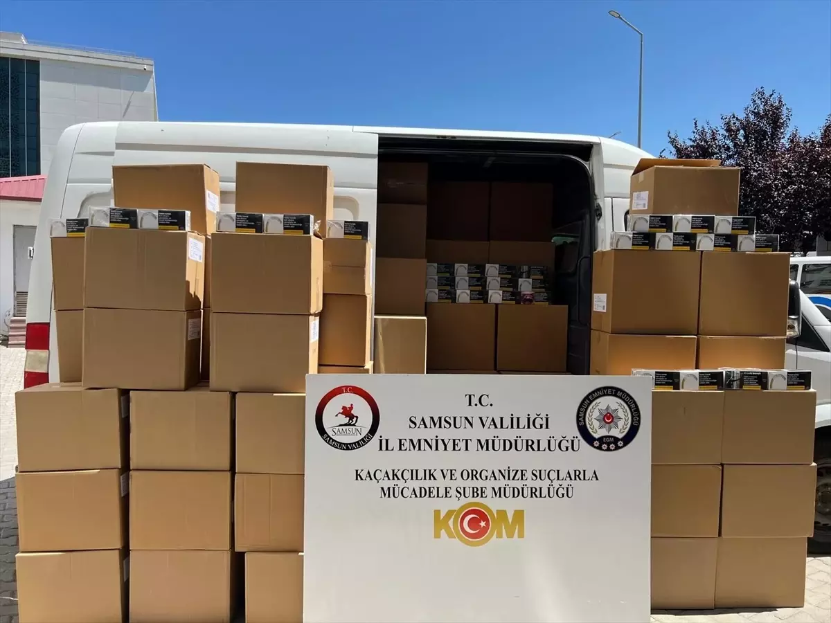 Samsun'da 1 Milyon 610 Bin Kaçak Makaron Ele Geçirildi
