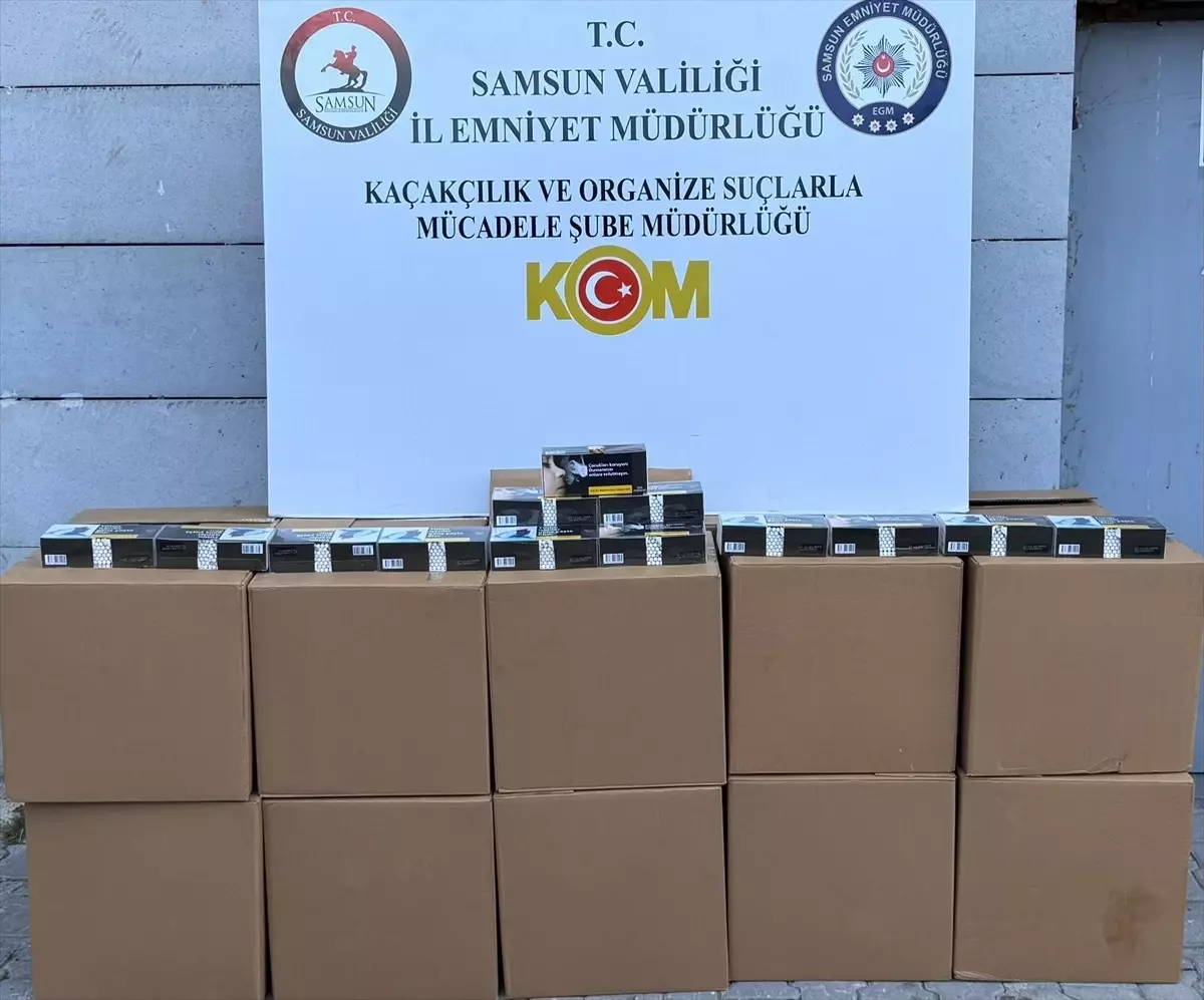 Samsun'da 200 Bin Kaçak Makaron Ele Geçirildi