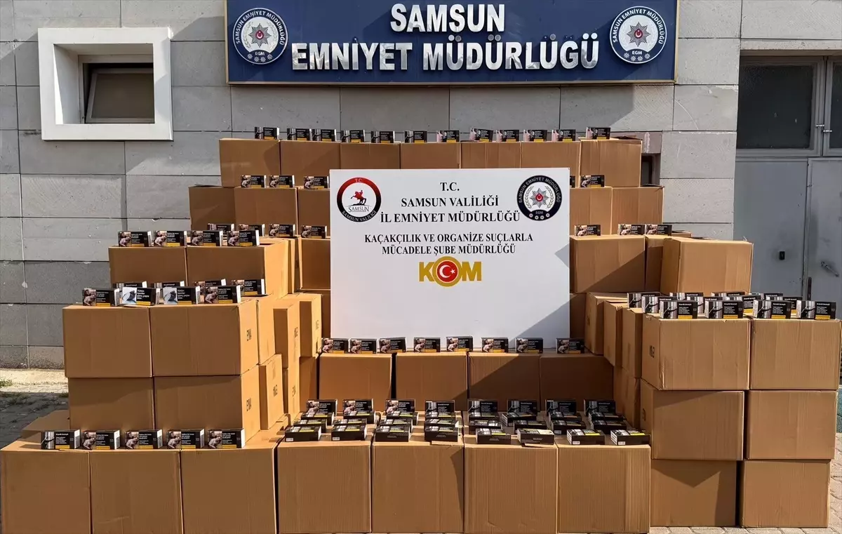 Samsun'da 3 Milyon 780 Bin Kaçak Makaron Ele Geçirildi