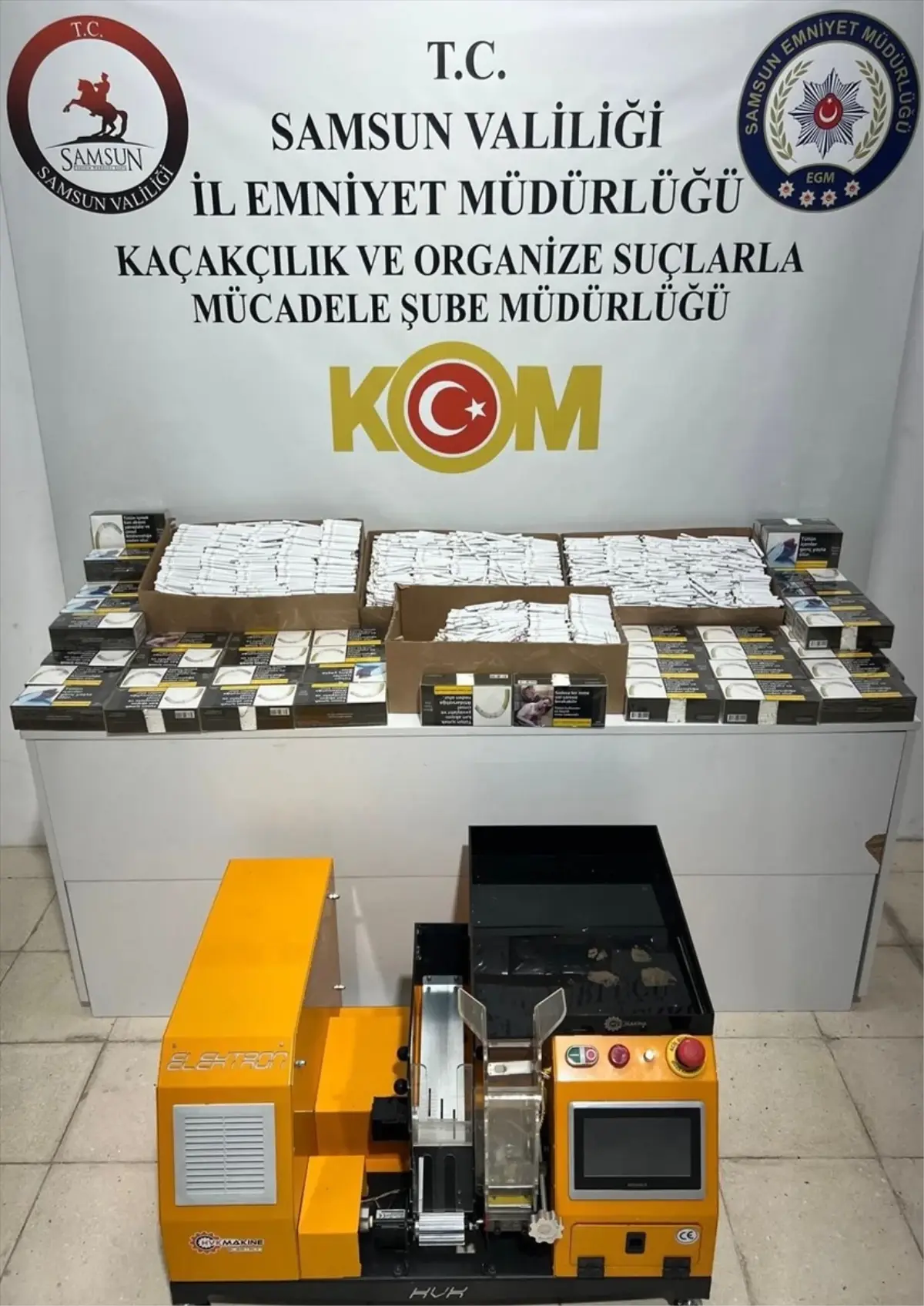 Samsun'da Kaçak Sigara Kağıdı Operasyonu: 48 Bin Makaron Ele Geçirildi