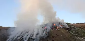 Samsun'da Kontrolsüz Atıkta Yangın Çıktı
