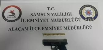 Alaçam'da Düğünde Ruhsatsız Tabanca Ele Geçirildi