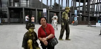 Samsun'da Türkiye Kültür Yolu Festivali'nde Canlı Heykel Gösterisi