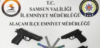 Alaçam'da Ruhsatsız Silahlarla İlgili Gözaltı