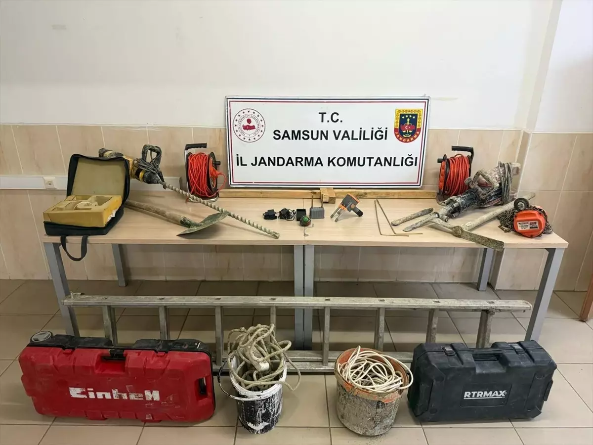 Samsun'da İzinsiz Kazı Yapan 6 Kişi Yakalandı
