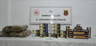 Samsun'da Jandarmadan Bandrolsüz Tütün Operasyonu