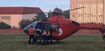 Kalp Krizi Geçiren Hasta, Ambulans Helikopterle Hastaneye Ulaştırıldı