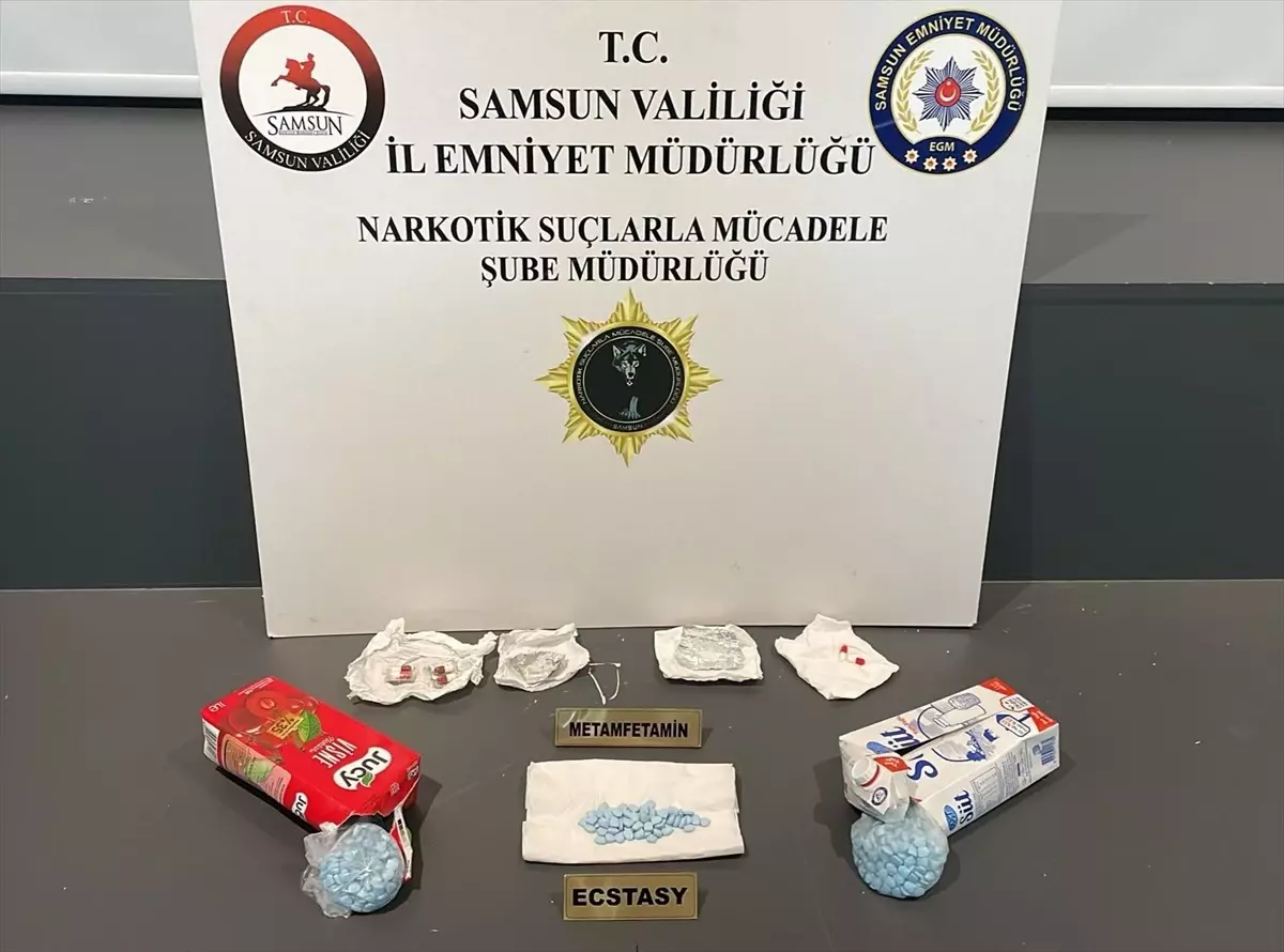Samsun'da Meyve Suyu Kutusunda Uyuşturucu Ele Geçirildi, 2 Gözaltı
