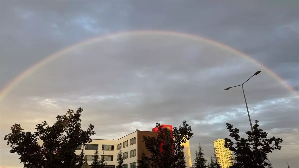 Samsun'da Sağanak Yağış Sonrası Gökkuşağı Görüntüleri