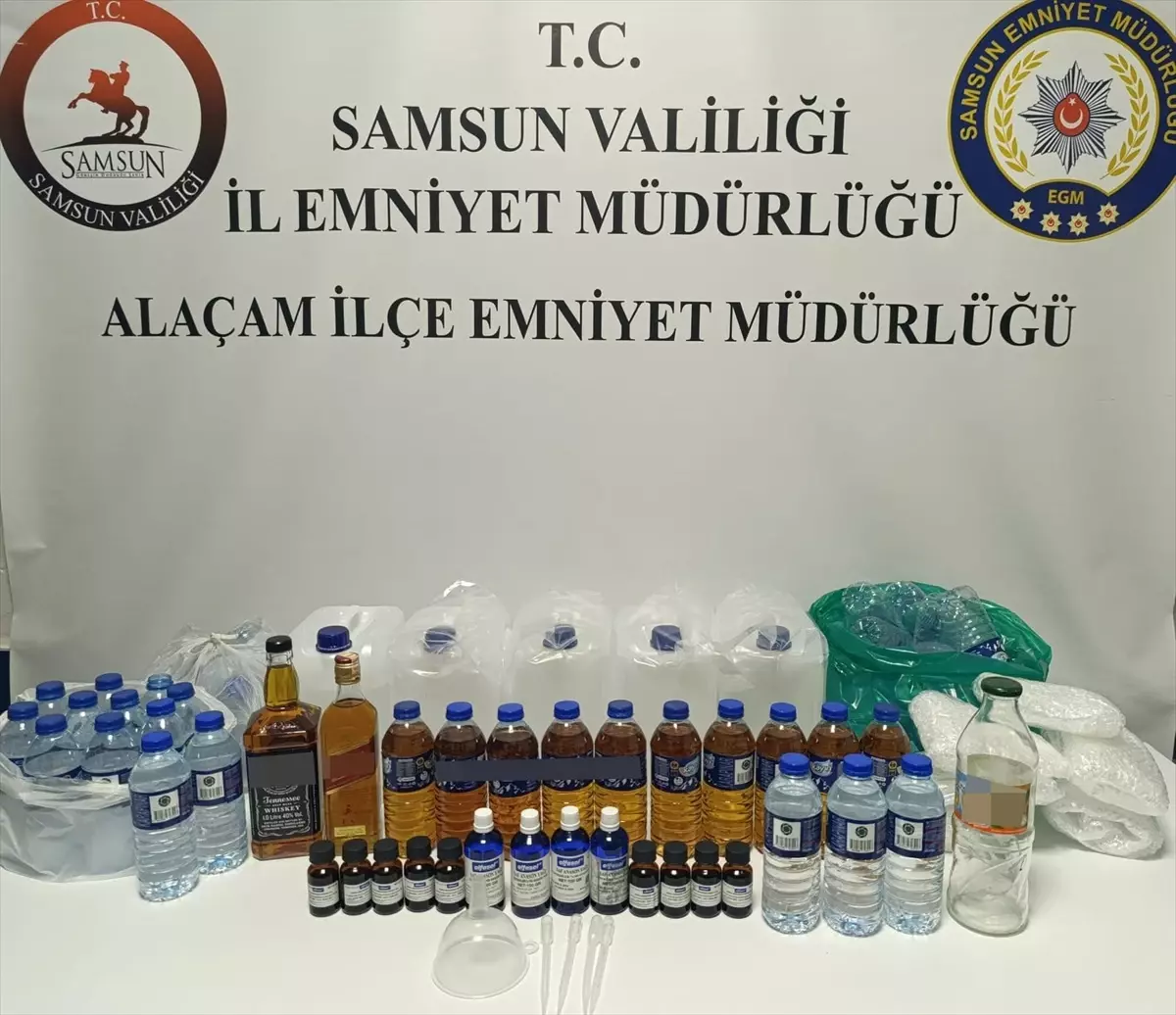 Samsun'da Sahte İçki İmalatı Operasyonu