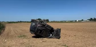 Samsun'da Hafif Ticari Araç Tarlaya Devrildi, Sürücü Yaralandı