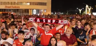 Samsunspor'un Avrupa Mücadelesi Dev Ekranda Coşkuyla İzlenildi